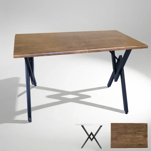 Anemon Mutfak Masası 70x120 (Werzalit, Wermodin ve Allzalit Tabla) - Rustik Dark ürün görseli 1
