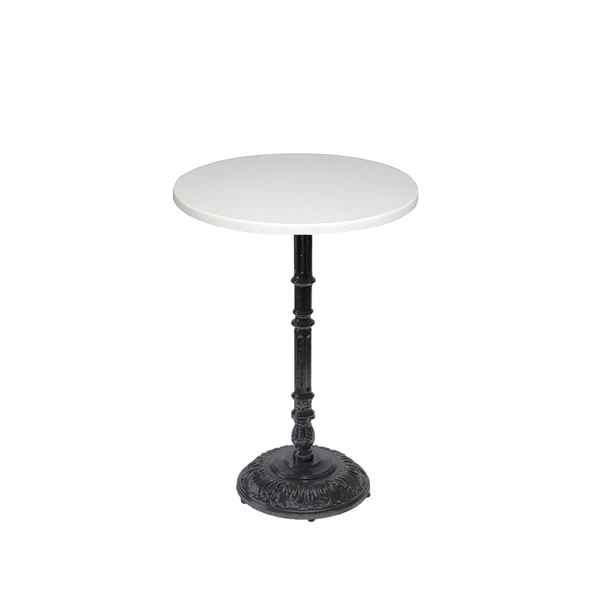 Bistro Döküm Ayak Çipa-6075 Masa -  (Werzalit, Wermodin ve Allzalit Tabla 70 cm çap) - Beyaz ürün görseli 1