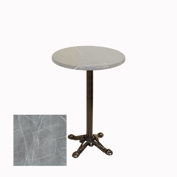 Bistro Döküm Ayak Çipa Masa -  (Werzalit, Wermodin ve Allzalit Tabla 70 cm çap) -  Light Temperado ürün görseli 1