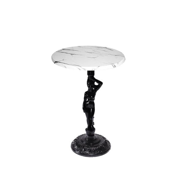 Bistro Döküm Ayak Çipa Angel Masa -  (Werzalit, Wermodin ve Allzalit Tabla 70 cm çap) - Afyon Mermer ürün görseli 1