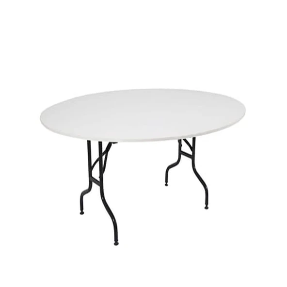 Otel Masası Katlanabilir MDF Tabla Masa Yuvarlak 160 cm ürün görseli 1