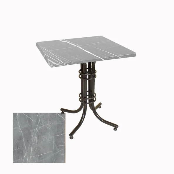 Buket Kare ESB Masa 80x80cm - (Werzalit, Wermodin ve Allzalit Tabla) - Light Temperado ürün görseli 1