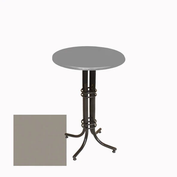Bistro Masa Buket - (Werzalit, Wermodin ve Allzalit Tabla 70 cm çap) - Koyu Gri ürün görseli 1