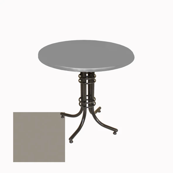Buket Yuvarlak ESB Masa Çap 90cm - (Werzalit, Wermodin ve Allzalit Tabla) - Koyu Gri ürün görseli 1