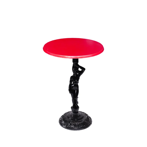 Bistro Döküm Ayak Çipa Angel Masa -  (Werzalit, Wermodin ve Allzalit Tabla 70 cm çap) - Kırmızı ürün görseli 1