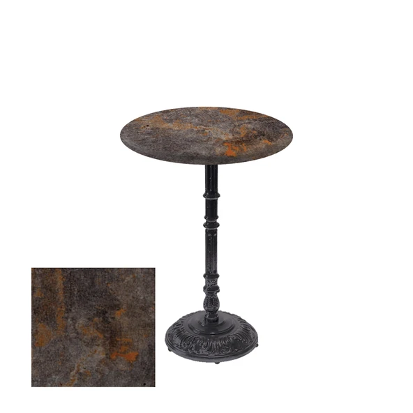 Bistro Döküm Ayak Çipa-6075 Masa -  (Werzalit, Wermodin ve Allzalit Tabla 70 cm çap) - Metalic Oxid 3 ürün görseli 1