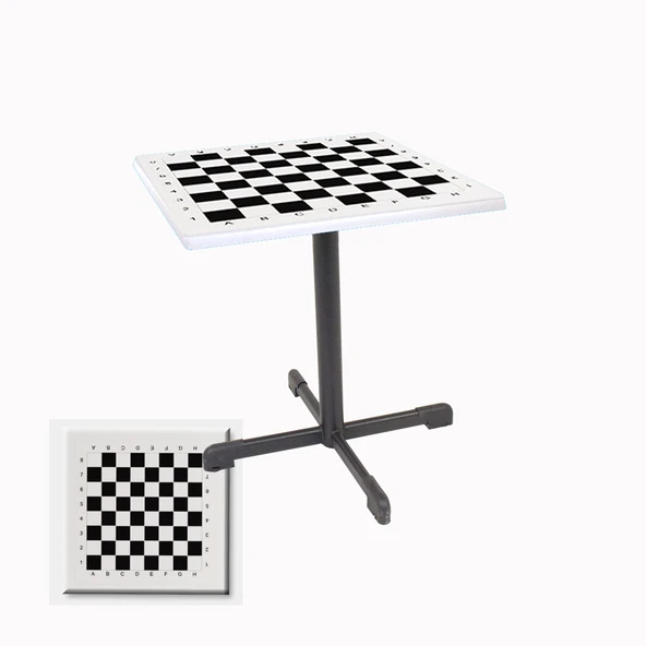 Halley Kare Masa 80x80 cm - (Werzalit, Wermodin ve Allzalit Tabla) - Satranç Beyaz ürün görseli 1