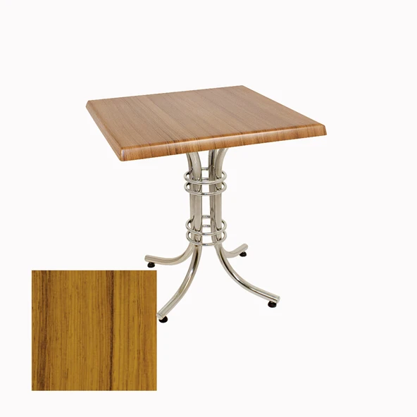 Buket Kare Masa 70x70cm  - (Werzalit, Wermodin ve Allzalit Tabla) - Real Teak ürün görseli 1