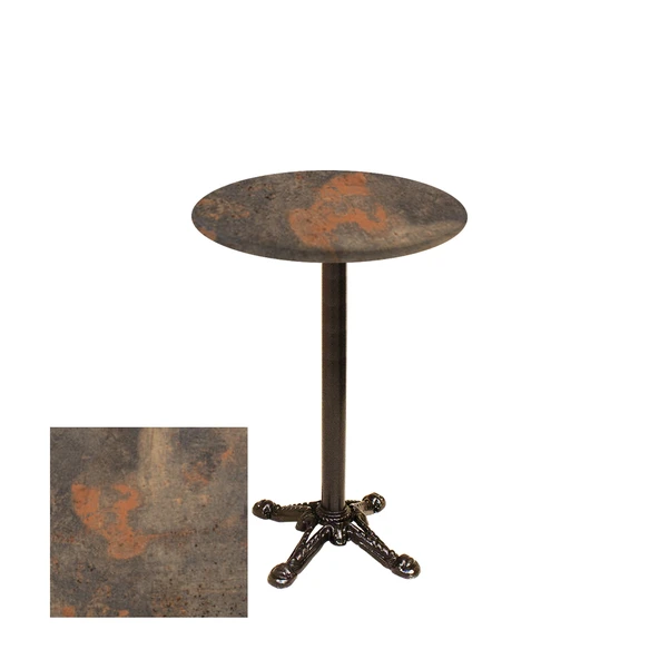 Bistro Döküm Ayak Çipa Masa -  (Werzalit, Wermodin ve Allzalit Tabla 60 cm çap) - Metalic Oxid 1 ürün görseli 1