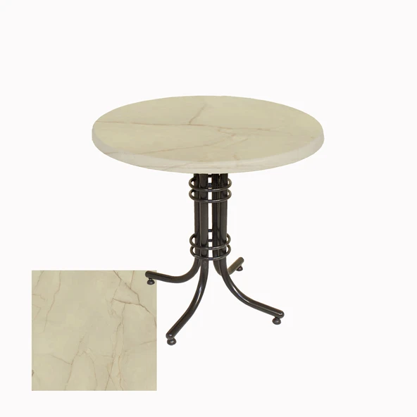 Buket Yuvarlak ESB Masa Çap 90cm - (Werzalit, Wermodin ve Allzalit Tabla) - Golden Marble ürün görseli 1