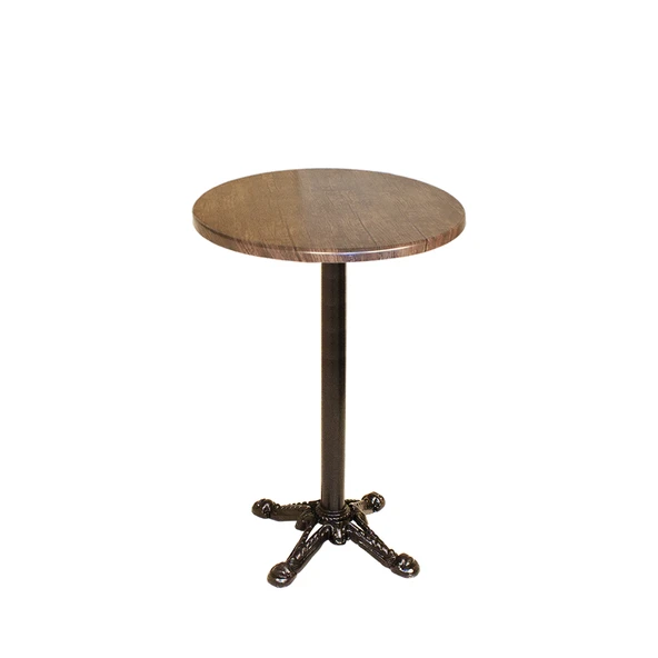 Bistro Döküm Ayak Çipa Masa -  (Werzalit, Wermodin ve Allzalit Tabla 70 cm çap) -  Rustik Dark ürün görseli 1