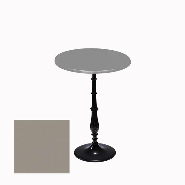 Bistro Döküm Ayak Çipa-6006 Masa -  (Werzalit, Wermodin ve Allzalit Tabla 70 cm çap) - Koyu Gri ürün görseli 1