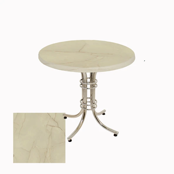 Buket Yuvarlak Masa Çap 70cm - (Werzalit, Wermodin ve Allzalit Tabla) - Golden Marble ürün görseli 1