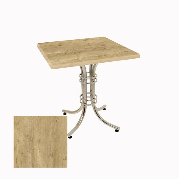Buket Kare Masa 70x70cm  - (Werzalit, Wermodin ve Allzalit Tabla) - Avalon Pine ürün görseli 1