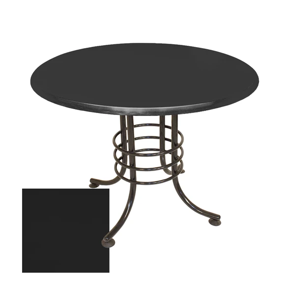 Buket Mega Yuvarlak ESB Masa Çap 107cm - (Werzalit, Wermodin ve Allzalit Tabla) - Siyah ürün görseli 1