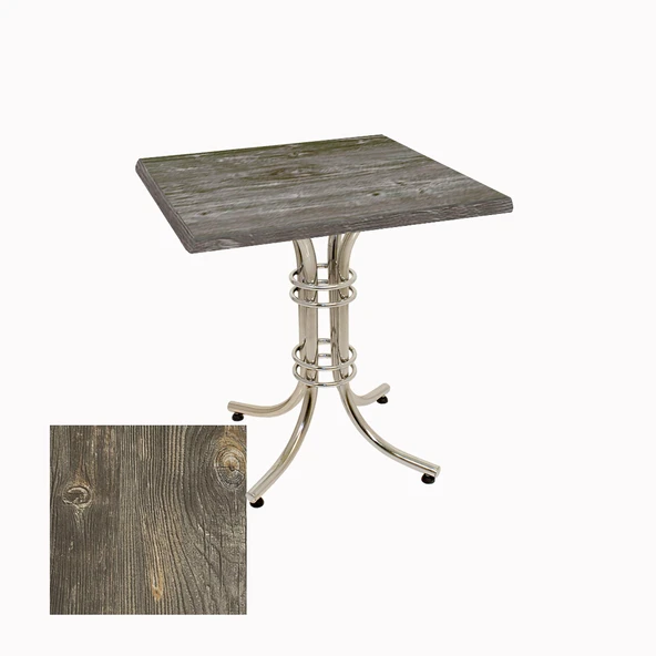 Buket Kare Masa 70x70cm  - (Werzalit, Wermodin ve Allzalit Tabla) - Old Pine ürün görseli 1