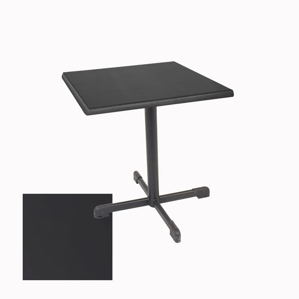 Halley Kare Masa 70x70 cm - (Werzalit, Wermodin ve Allzalit Tabla) - Siyah ürün görseli 1