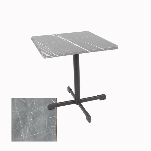 Halley Kare Masa 60x60 cm - (Werzalit, Wermodin ve Allzalit Tabla) - Light Temperado ürün görseli 1