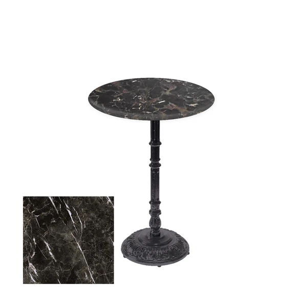 Bistro Döküm Ayak Çipa-6075 Masa -  (Werzalit, Wermodin ve Allzalit Tabla 60 cm çap) - Teramo ürün görseli 1