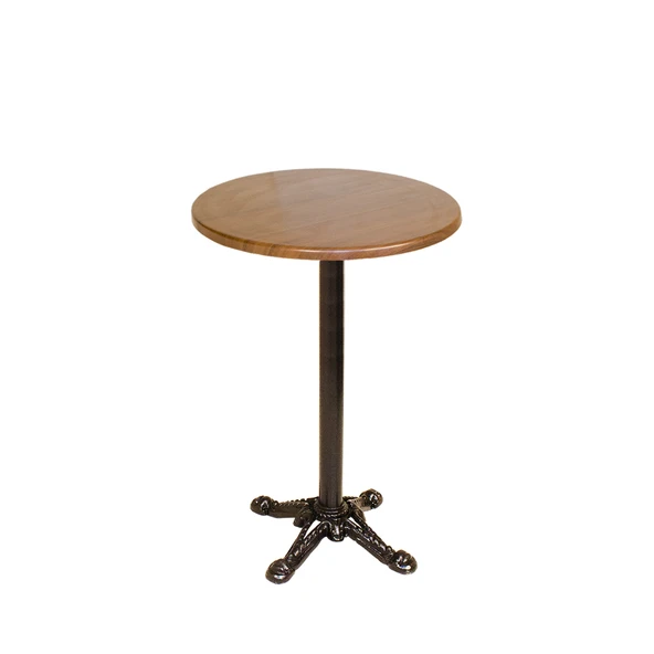 Bistro Döküm Ayak Çipa Masa -  (Werzalit, Wermodin ve Allzalit Tabla 70 cm çap) -  Koyu Ahşap ürün görseli 1