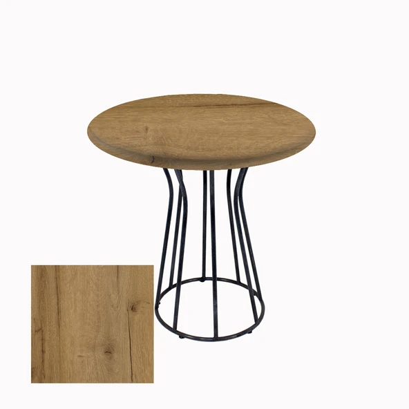 Palermo Yuvarlak Masa Çap 70cm - (Werzalit, Wermodin ve Allzalit Tabla) - Canyon Palace Oak ürün görseli 1