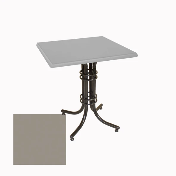 Buket Kare ESB Masa 80x80cm - (Werzalit, Wermodin ve Allzalit Tabla) - Koyu Gri ürün görseli 1