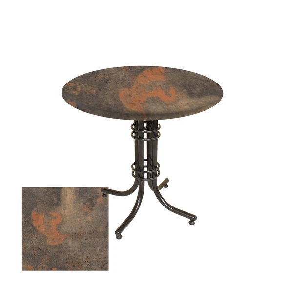 Buket Yuvarlak ESB Masa Çap 60cm - (Werzalit, Wermodin ve Allzalit Tabla) - Metalic Oxid 1 ürün görseli 1