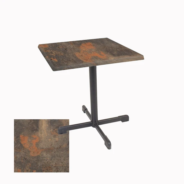 Halley Kare Masa 70x70 cm - (Werzalit, Wermodin ve Allzalit Tabla) - Metalic Oxid 1 ürün görseli 1