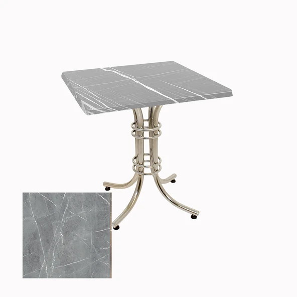 Buket Kare Masa 80x80cm  - (Werzalit, Wermodin ve Allzalit Tabla) - Light Temperado ürün görseli 1