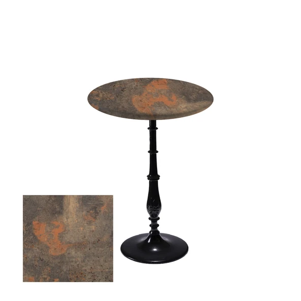 Bistro Döküm Ayak Çipa-6006 Masa -  (Werzalit, Wermodin ve Allzalit Tabla 60 cm çap) - Metalic Oxid 1 ürün görseli 1