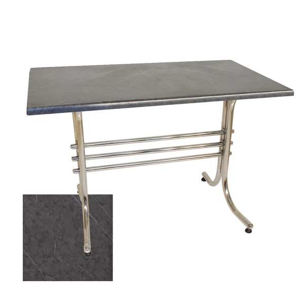 Japon Mutfak Masası 80x140 cm - (Werzalit, Wermodin ve Allzalit Tabla) - Grey Marble ürün görseli 1