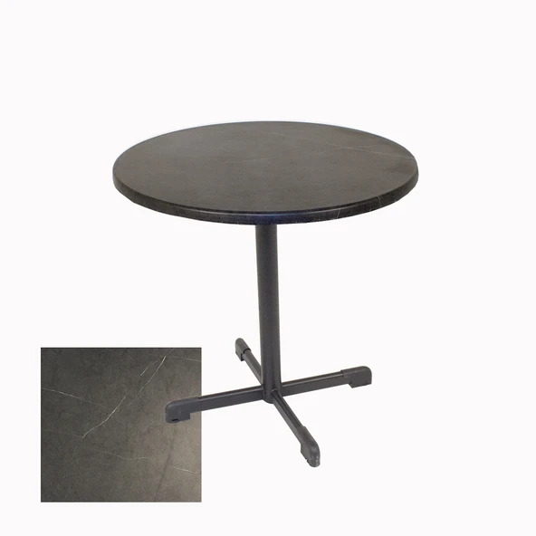 Halley Yuvarlak ESB Masa Çap 70cm - (Werzalit, Wermodin ve Allzalit Tabla) - Grey Marble ürün görseli 1