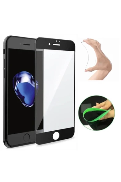 Iphone 6 Ekran Koruyucu Seramik Nano Cam Esnek Tam Full Kaplayan Kırılmaz Siyah ürün görseli 1