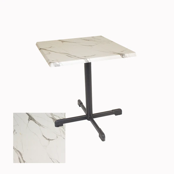 Halley Kare Masa 80x80 cm - (Werzalit, Wermodin ve Allzalit Tabla) - Afyon Mermer ürün görseli 1