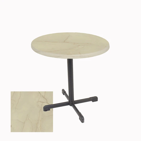 Halley Yuvarlak ESB Masa Çap 70cm - (Werzalit, Wermodin ve Allzalit Tabla) - Golden Marble ürün görseli 1