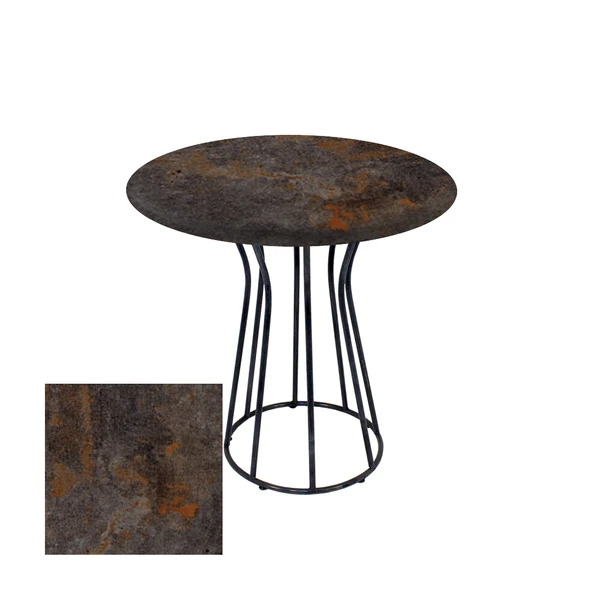 Palermo Yuvarlak Masa Çap 70cm - (Werzalit, Wermodin ve Allzalit Tabla) - Metalic Oxid 3 ürün görseli 1