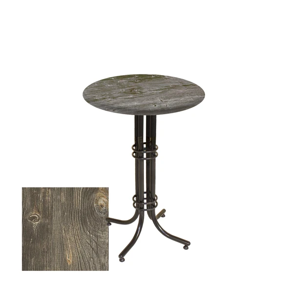 Bistro Masa Buket - (Werzalit, Wermodin ve Allzalit Tabla 60 cm çap) - Old Pine ürün görseli 1