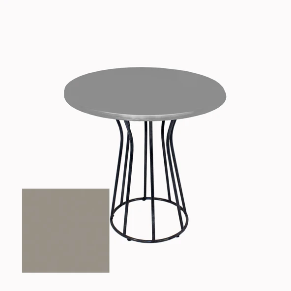 Palermo Yuvarlak Masa Çap 80cm - (Werzalit, Wermodin ve Allzalit Tabla) - Koyu Gri ürün görseli 1