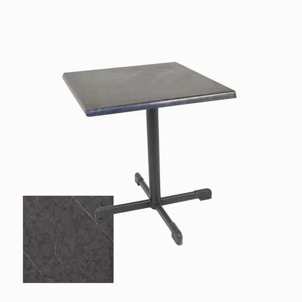 Halley Kare Masa 70x70 cm - (Werzalit, Wermodin ve Allzalit Tabla) - Grey Marble ürün görseli 1