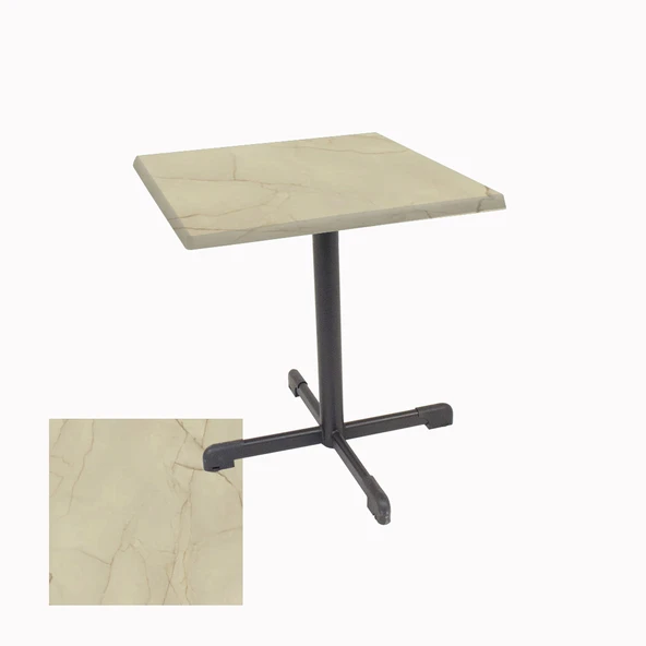 Halley Kare Masa 60x60 cm - (Werzalit, Wermodin ve Allzalit Tabla) - Golden Marble ürün görseli 1