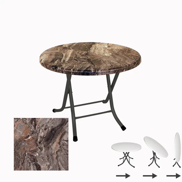Klasik Katlanır Masa Yuvarlak (90 cm Çap) - (Werzalit, Wermodin ve Allzalit Tabla) -  Sydney ürün görseli 1