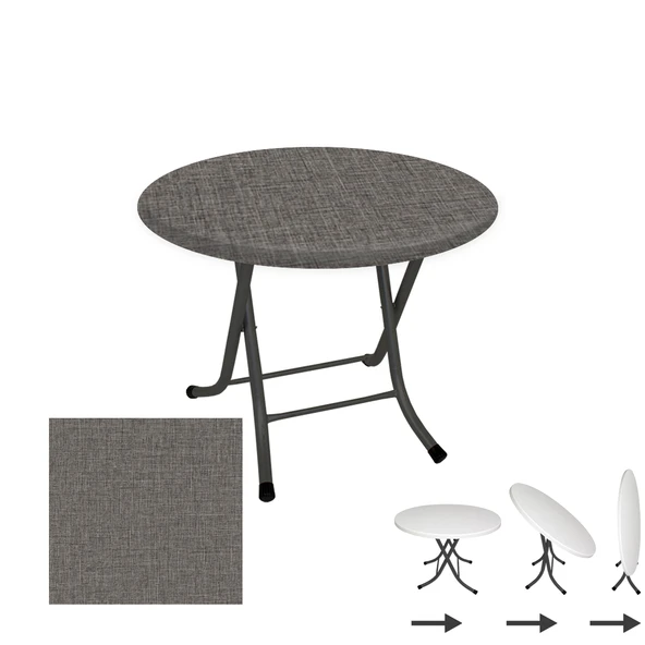 Klasik Katlanır Masa Yuvarlak (80 cm Çap) - (Werzalit, Wermodin ve Allzalit Tabla) - Twister ürün görseli 1