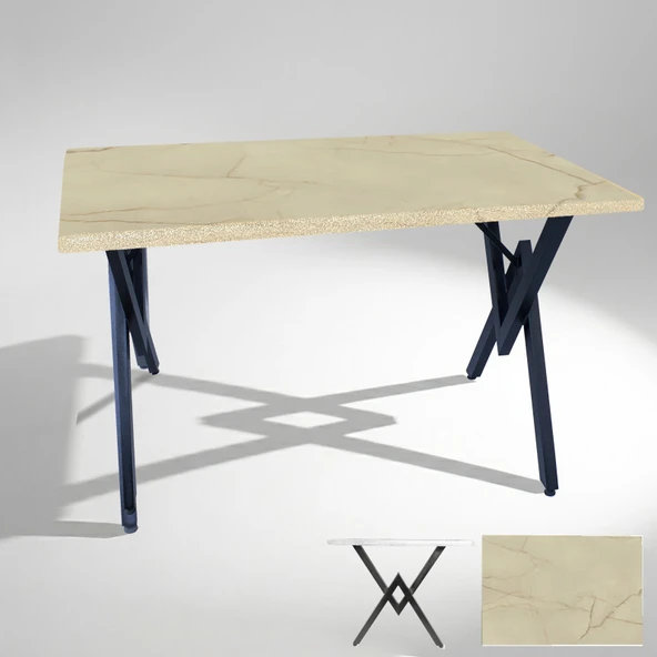 Anemon Mutfak Masası 80x140 (Werzalit, Wermodin ve Allzalit Tabla) - Golden Marble ürün görseli 1