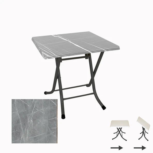 Klasik Katlanır Masa 70x70 cm - (Werzalit, Wermodin ve Allzalit Tabla) - Light Temperado ürün görseli 1