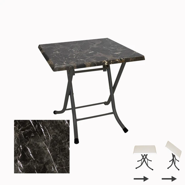 Klasik Katlanır Masa 80x80 cm - (Werzalit, Wermodin ve Allzalit Tabla) - Teramo ürün görseli 1