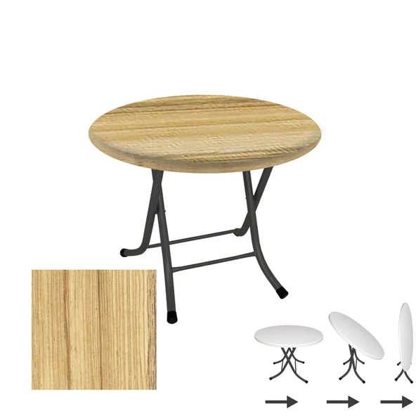 Klasik Katlanır Masa Yuvarlak (70 cm Çap) - (Werzalit, Wermodin ve Allzalit Tabla) - Coco Bolo ürün görseli 1