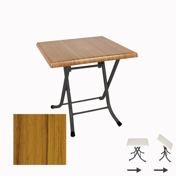 Klasik Katlanır Masa 80x80 cm - (Werzalit, Wermodin ve Allzalit Tabla) - Real Teak ürün görseli 1