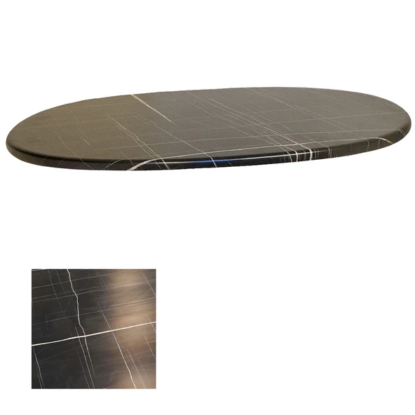 Werzalit veya Wermodin Masa Tablası Oval 94x146 - Palazzo ürün görseli 1