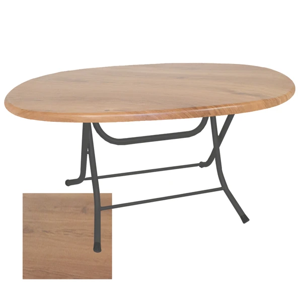 Klasik Katlanır Masa Oval (94x146 cm) - (Werzalit, Wermodin ve Allzalit Tabla) -  Novagento ürün görseli 1