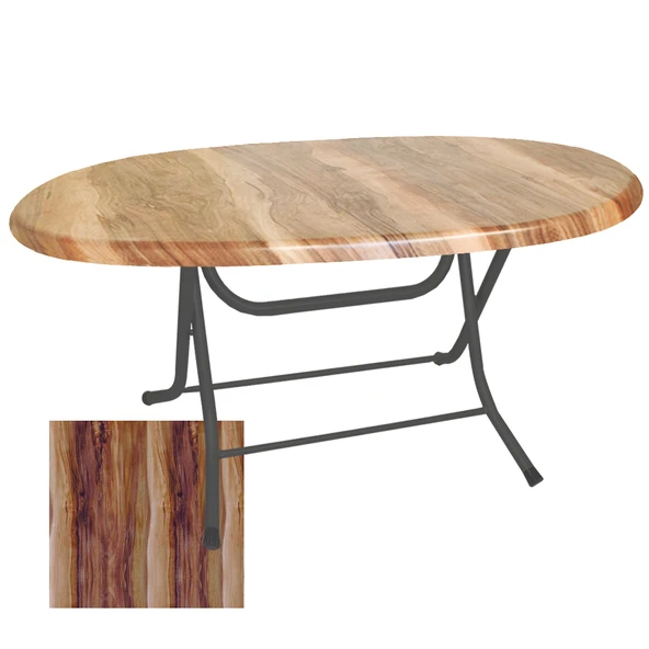 Klasik Katlanır Masa Oval (94x146 cm) - (Werzalit, Wermodin ve Allzalit Tabla) -  Indiana Wood ürün görseli 1